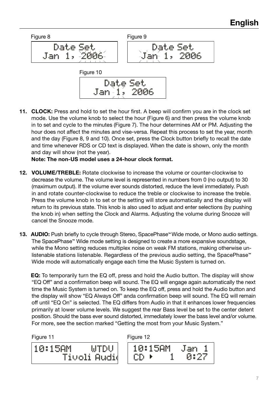 English | Tivoli Audio MUSIC SYSTEM User Manual | Page 7 / 64