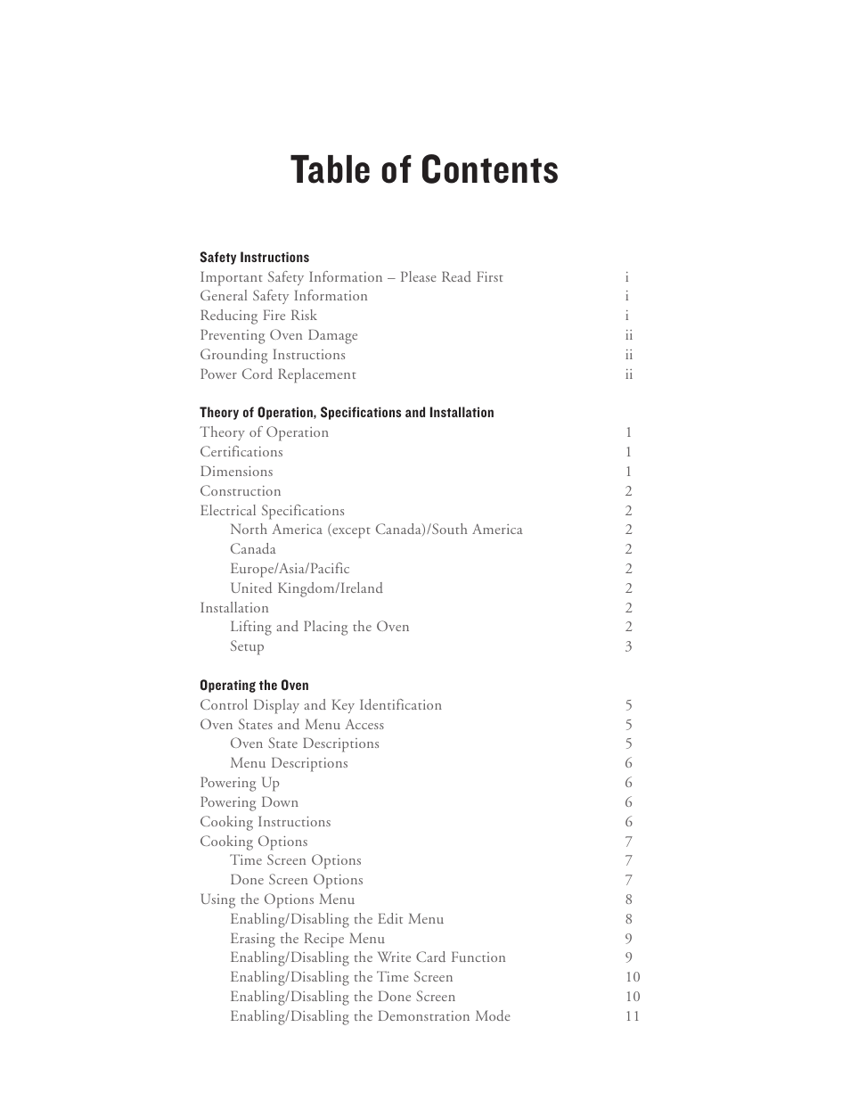 TurboChef Technologies High h Batch User Manual | Page 5 / 117