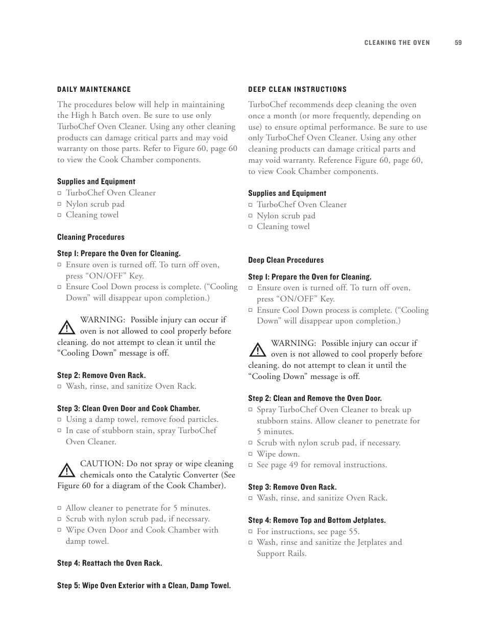 TurboChef Technologies High h Batch User Manual | Page 85 / 117