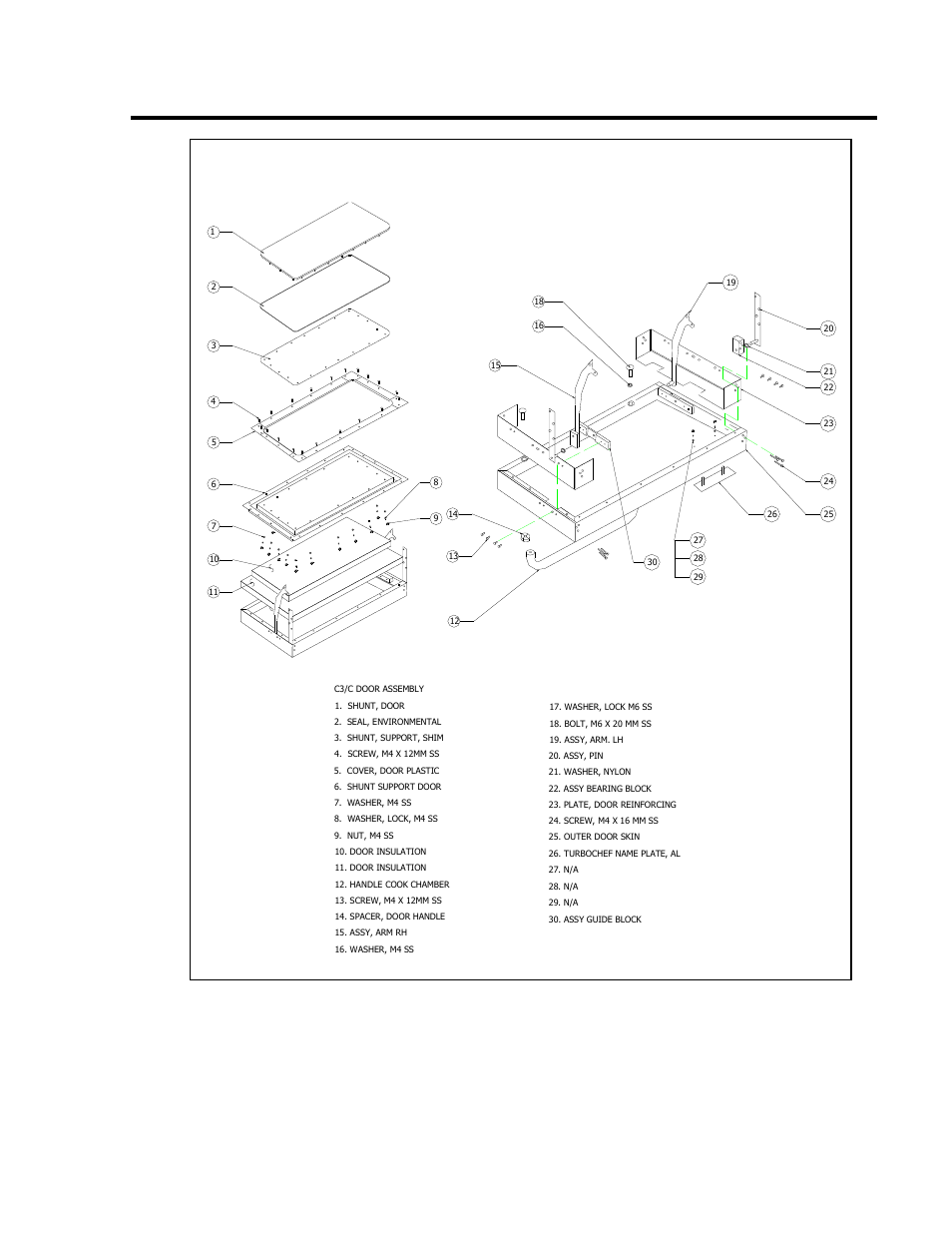 Cook door | TurboChef Technologies C3/CMulti User Manual | Page 59 / 105