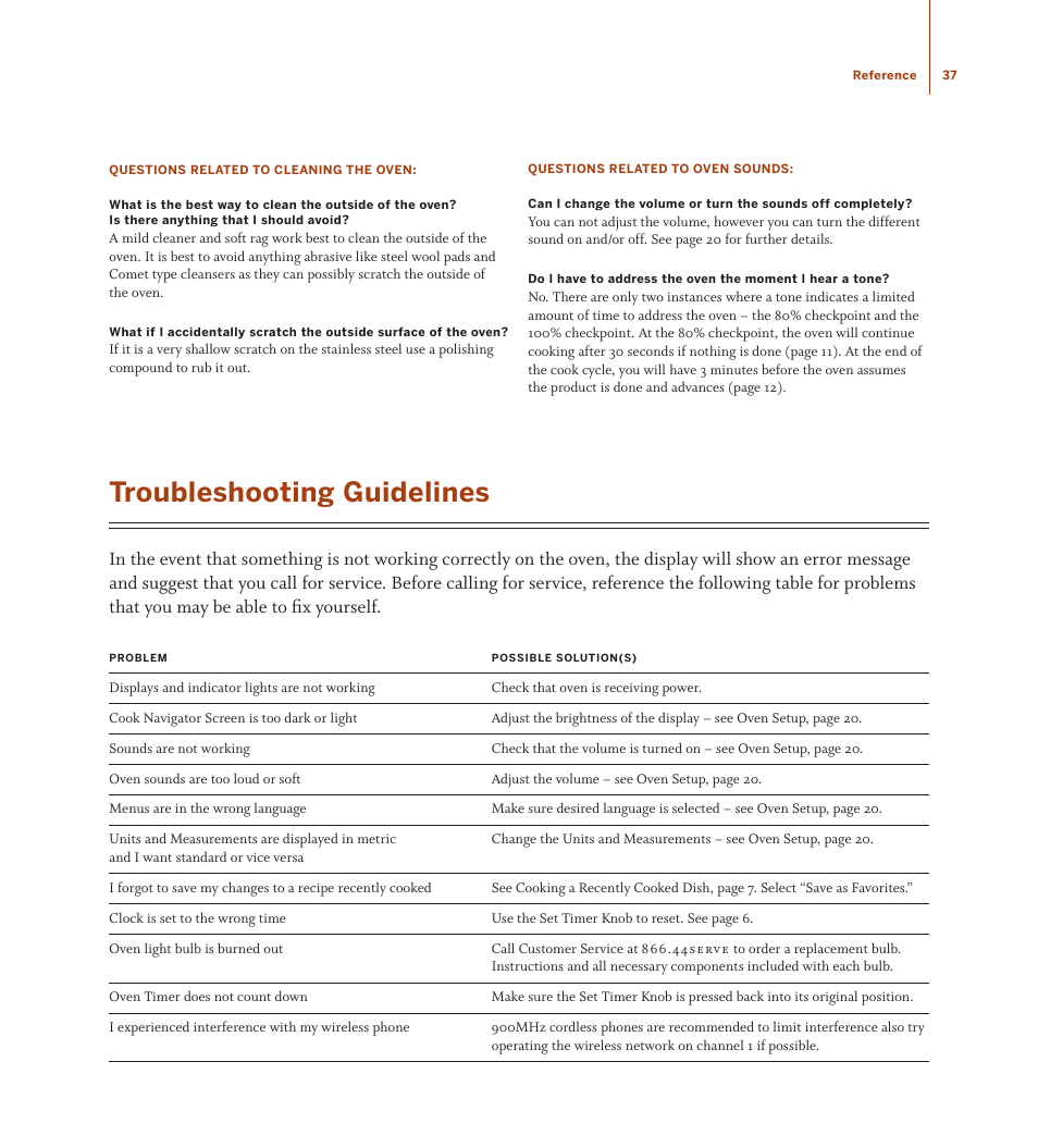 Troubleshooting guidelines | TurboChef Technologies TDO30 * 240 User Manual | Page 43 / 48