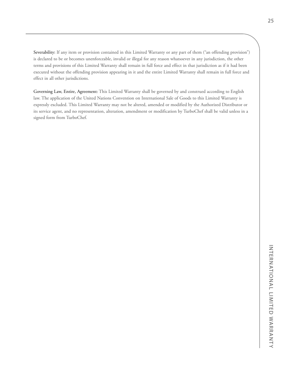 TurboChef Technologies Trubochef i5 User Manual | Page 33 / 34