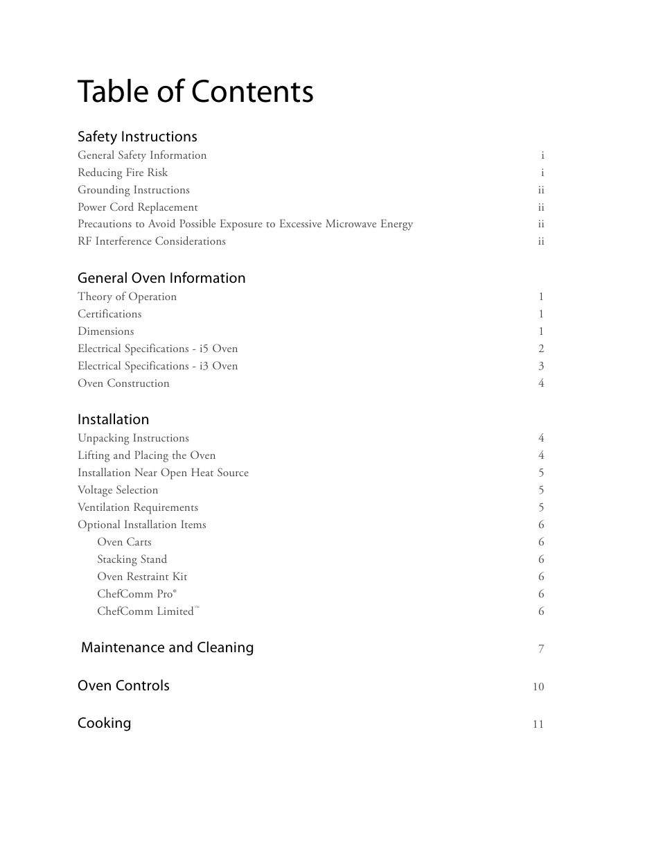 TurboChef Technologies Trubochef i5 User Manual | Page 5 / 34