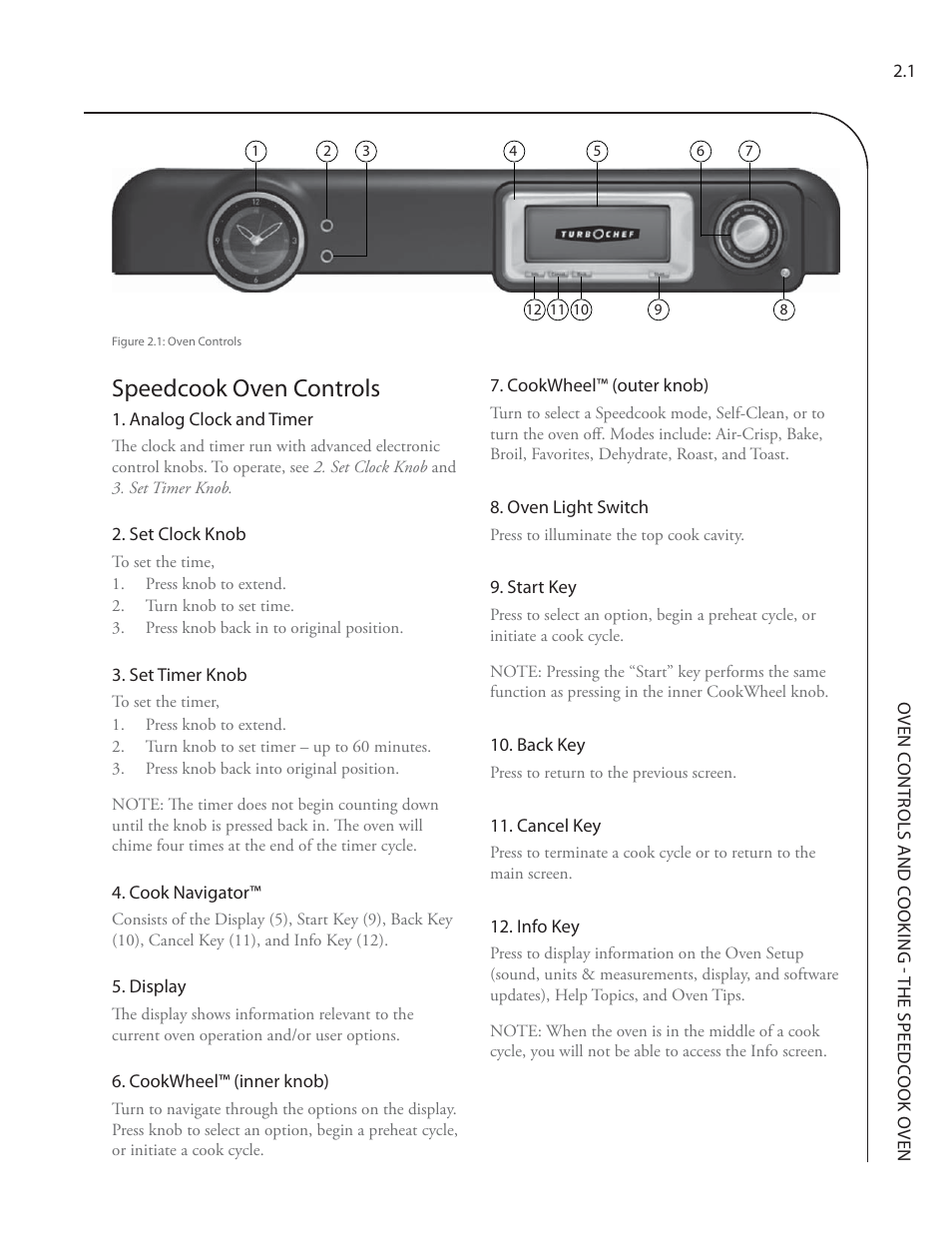 Speedcook oven controls | TurboChef Technologies Residential Single and Double Wall Oven User Manual | Page 25 / 124