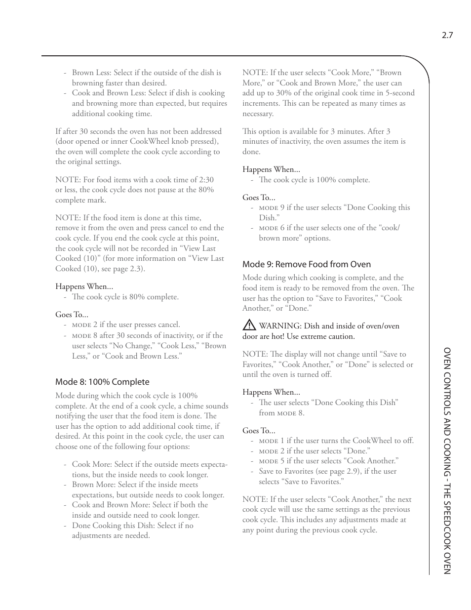 TurboChef Technologies Residential Single and Double Wall Oven User Manual | Page 31 / 124