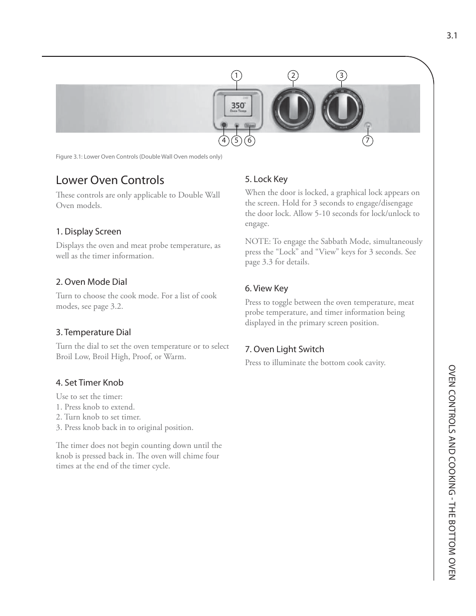 Lower oven controls | TurboChef Technologies Residential Single and Double Wall Oven User Manual | Page 37 / 124