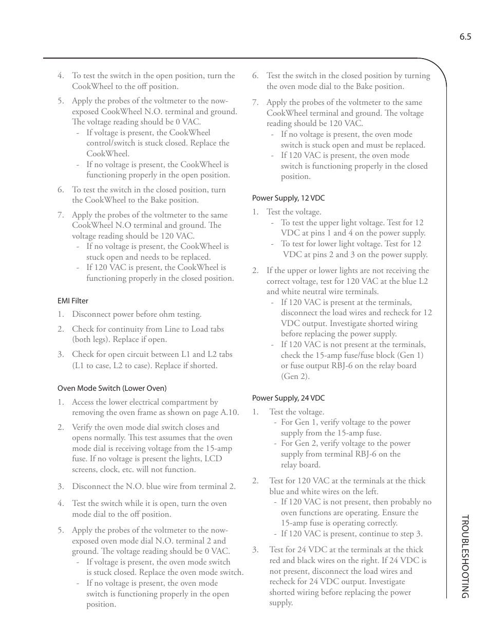 TurboChef Technologies Residential Single and Double Wall Oven User Manual | Page 69 / 124