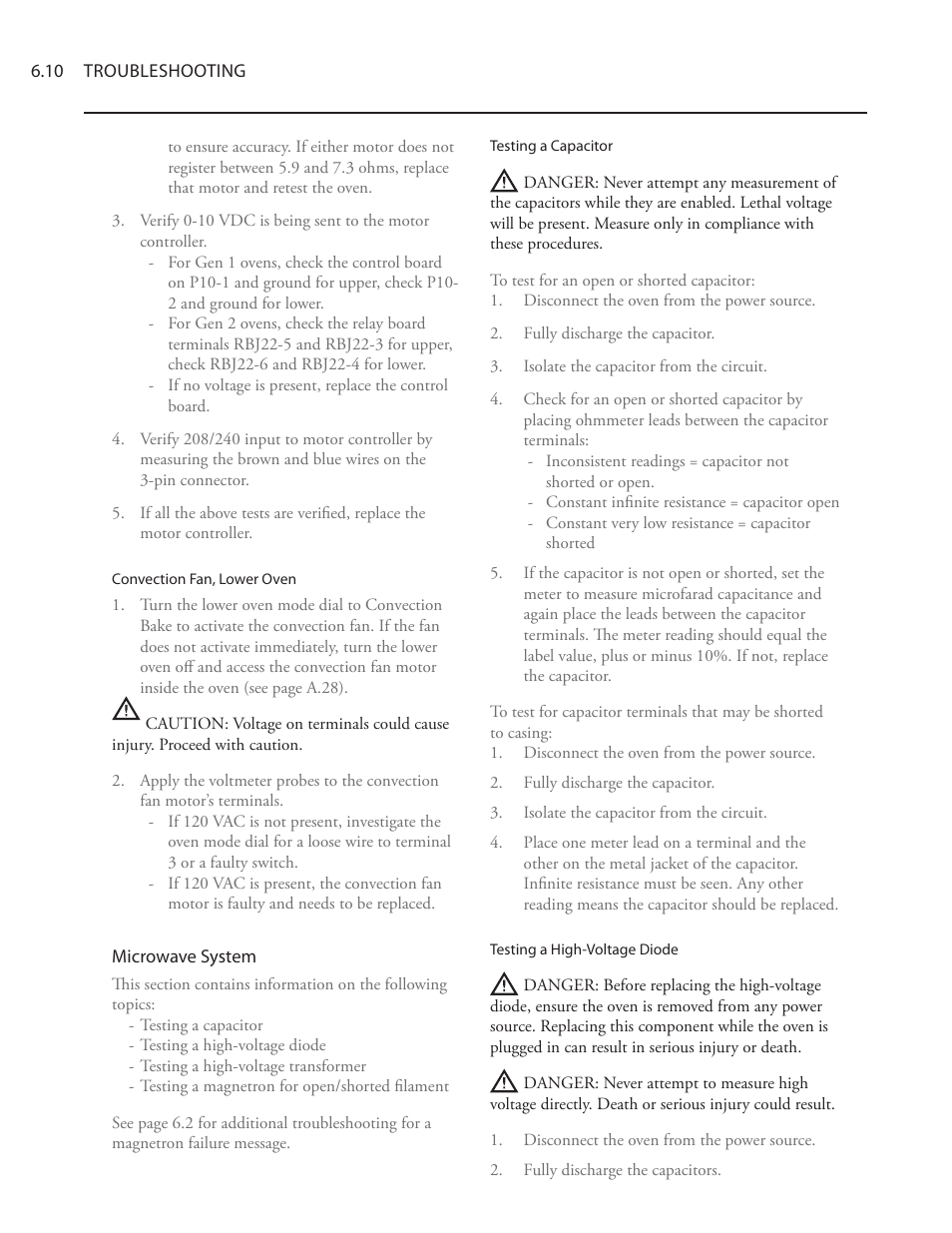 TurboChef Technologies Residential Single and Double Wall Oven User Manual | Page 74 / 124