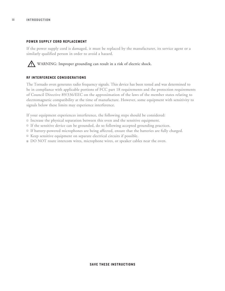 TurboChef Technologies Tornado User Manual | Page 10 / 48