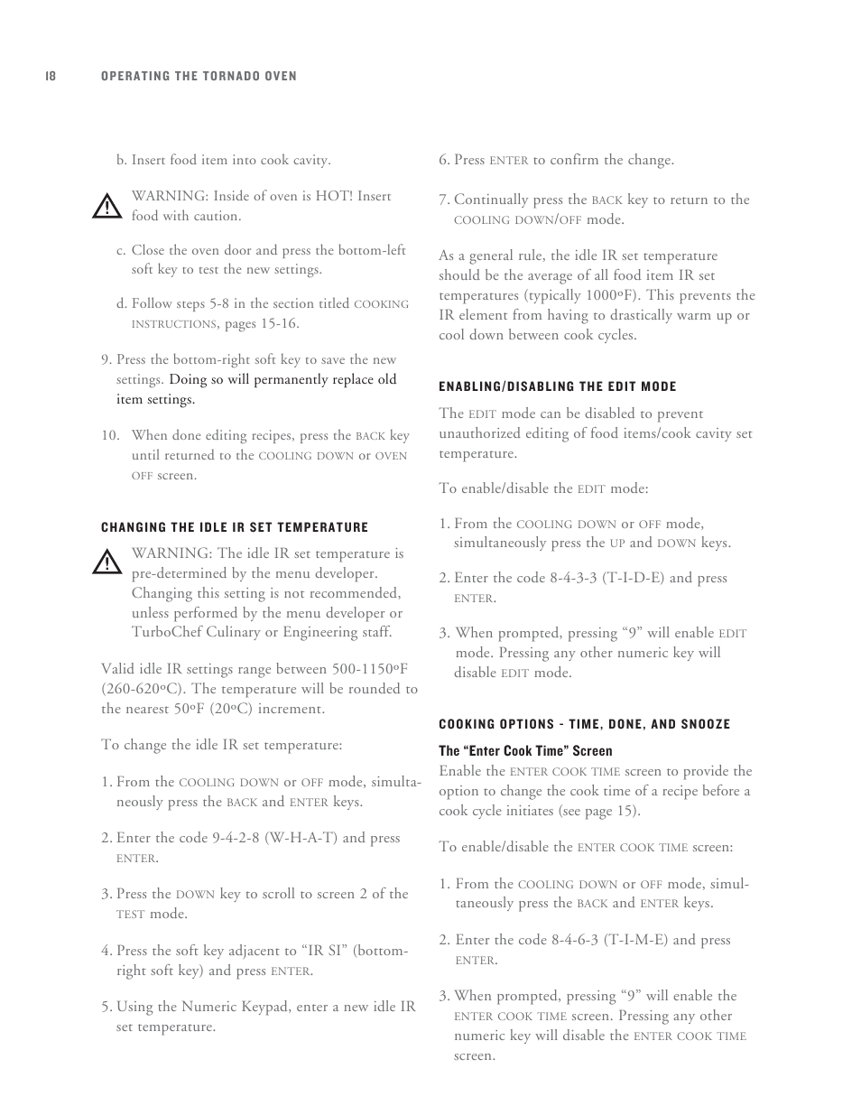 TurboChef Technologies Tornado User Manual | Page 28 / 48