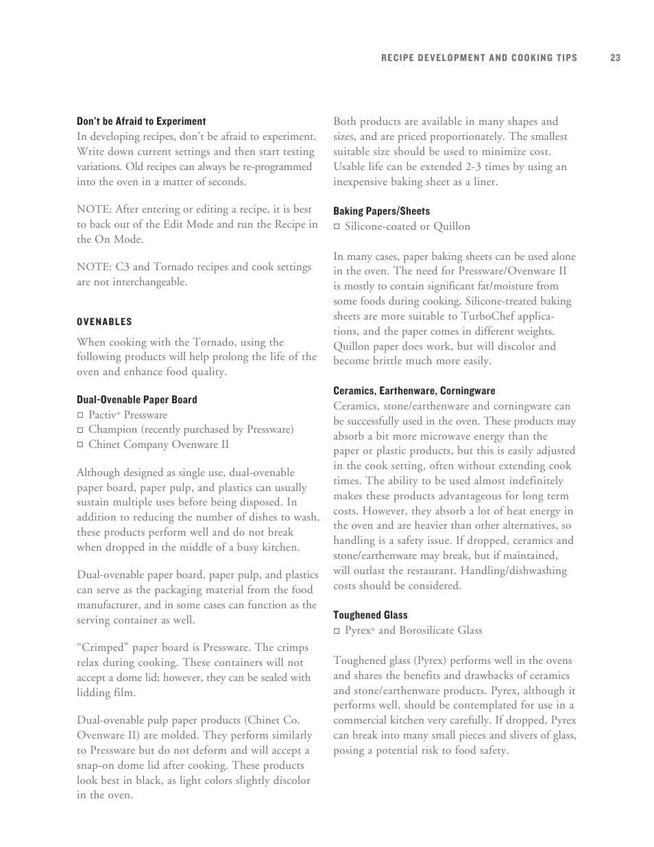 TurboChef Technologies Tornado User Manual | Page 33 / 48