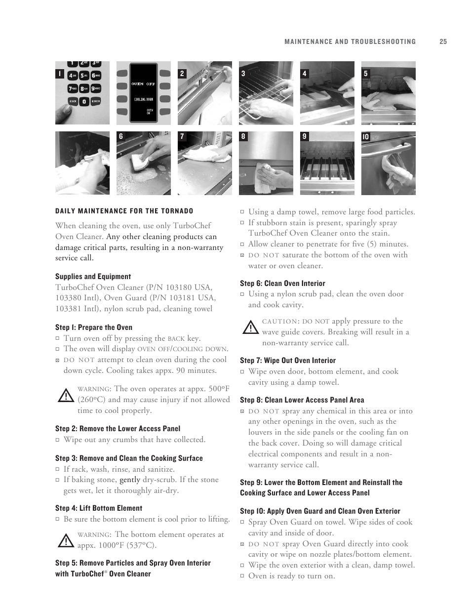 TurboChef Technologies Tornado User Manual | Page 35 / 48