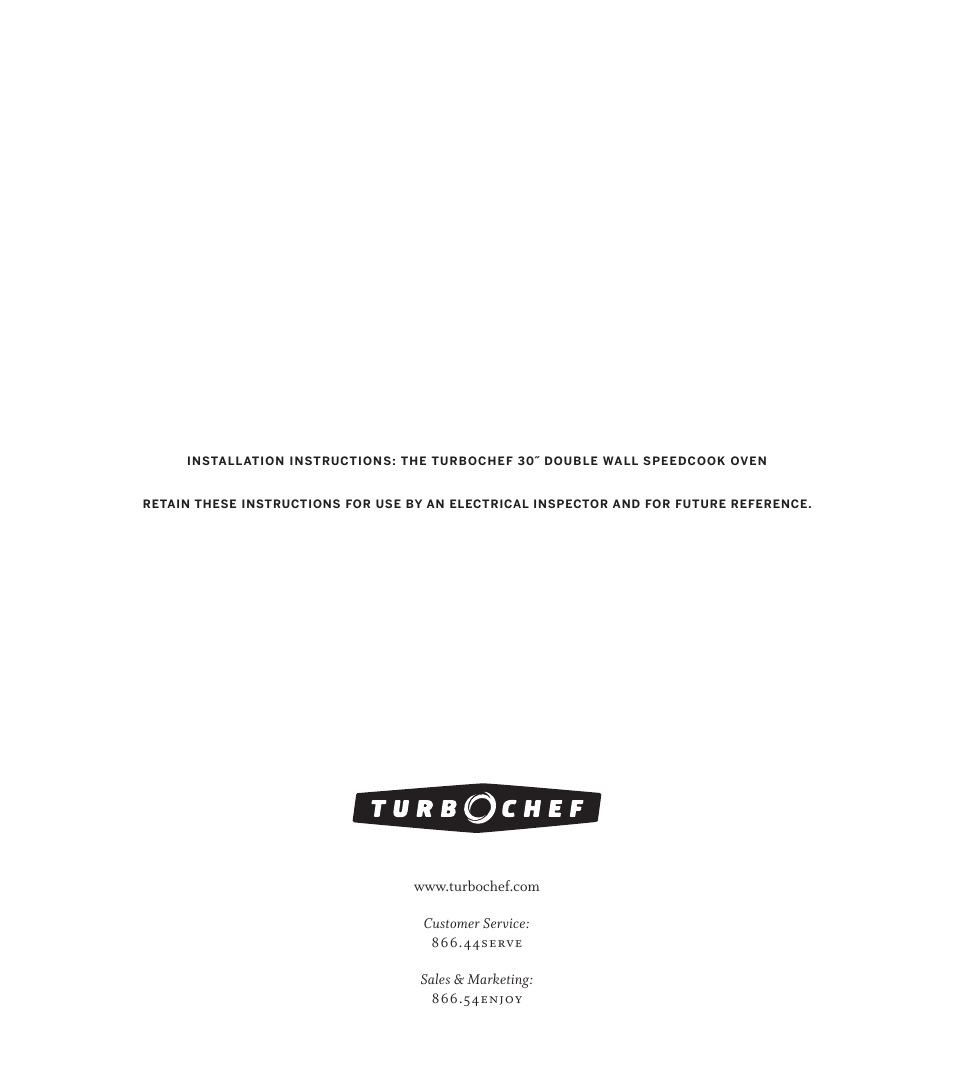 TurboChef Technologies TDO30 * 208 User Manual | Page 12 / 12