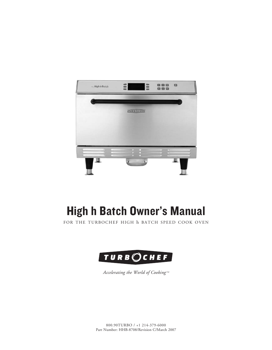 TurboChef Technologies High h Batch User Manual | 45 pages