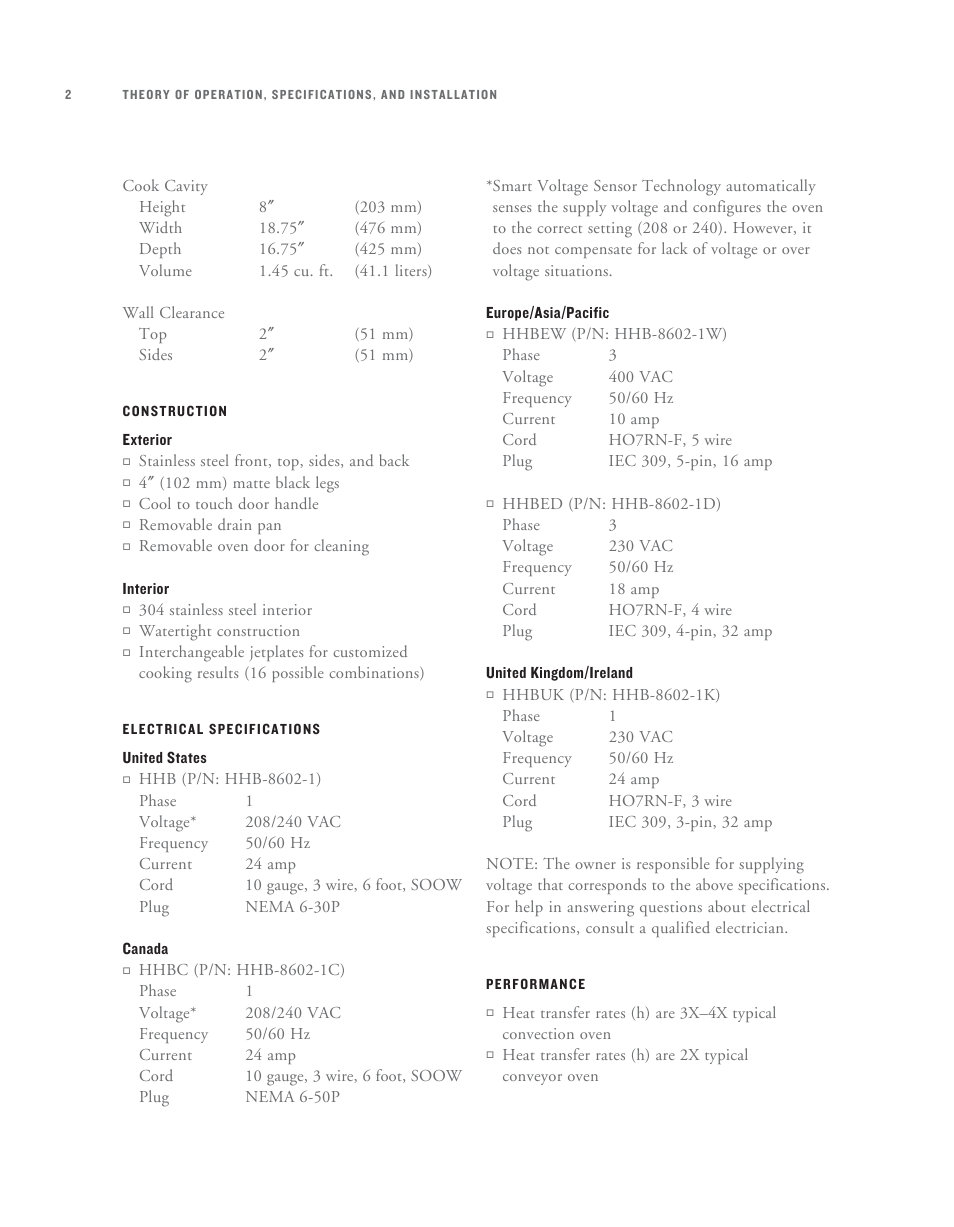 TurboChef Technologies High h Batch User Manual | Page 10 / 45