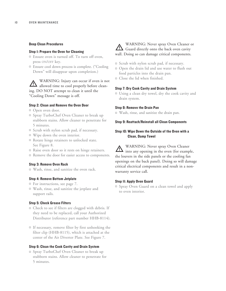 TurboChef Technologies High h Batch User Manual | Page 18 / 45