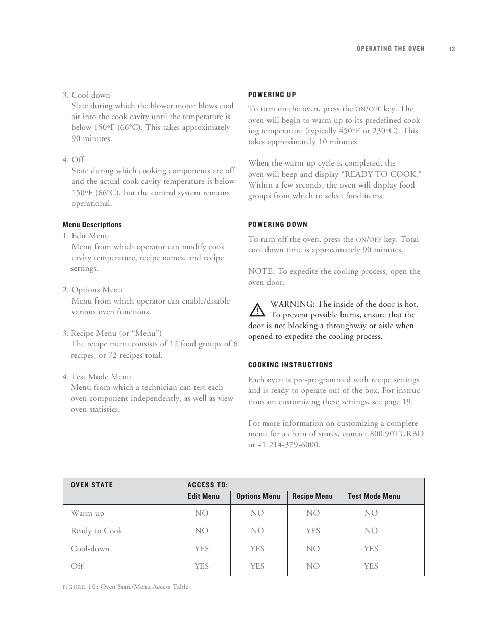 TurboChef Technologies High h Batch User Manual | Page 21 / 45