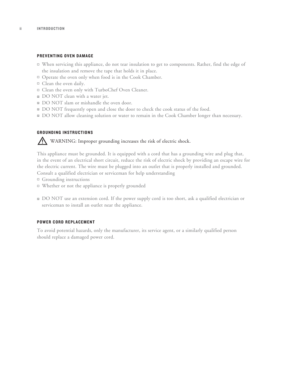 TurboChef Technologies High h Batch User Manual | Page 8 / 45