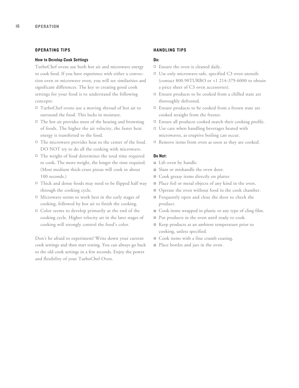 TurboChef Technologies C3 User Manual | Page 20 / 32