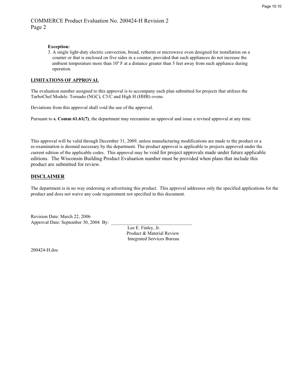 TurboChef Technologies Tornado 2 User Manual | Page 26 / 38