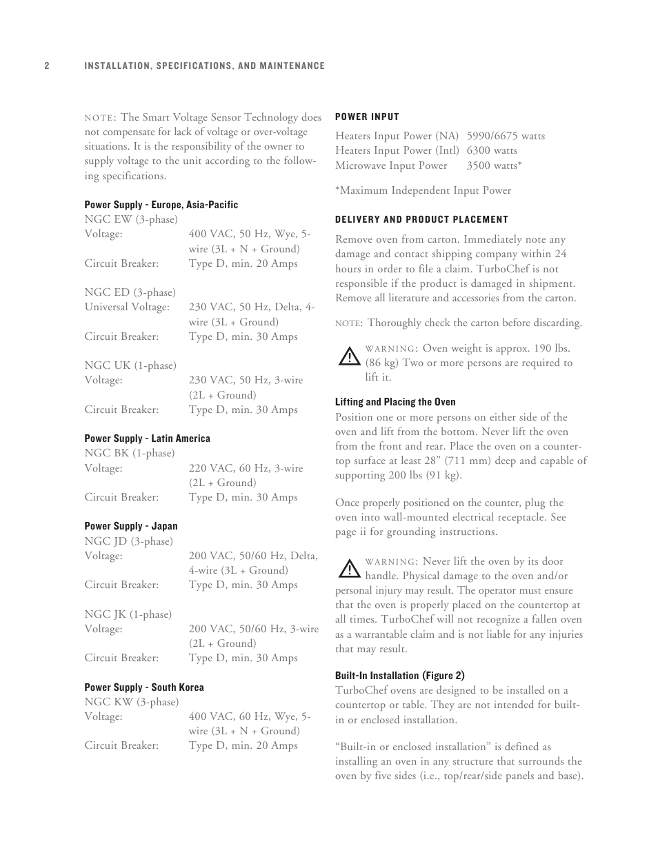 TurboChef Technologies TurboChef User Manual | Page 11 / 94