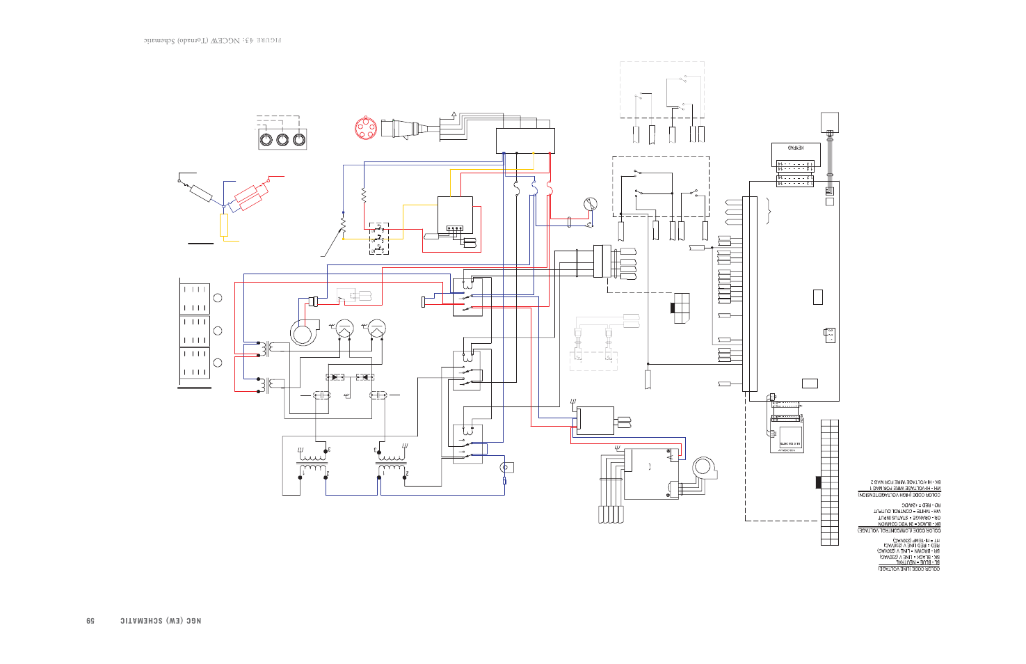 T2 t1, C2 c1 ma g 1 ma g 2, Ngc (ew) schematic 59 | 43 :ngcew (tornado) schematic, Bms c, Hx elem en t botto m i r | TurboChef Technologies TurboChef User Manual | Page 71 / 94