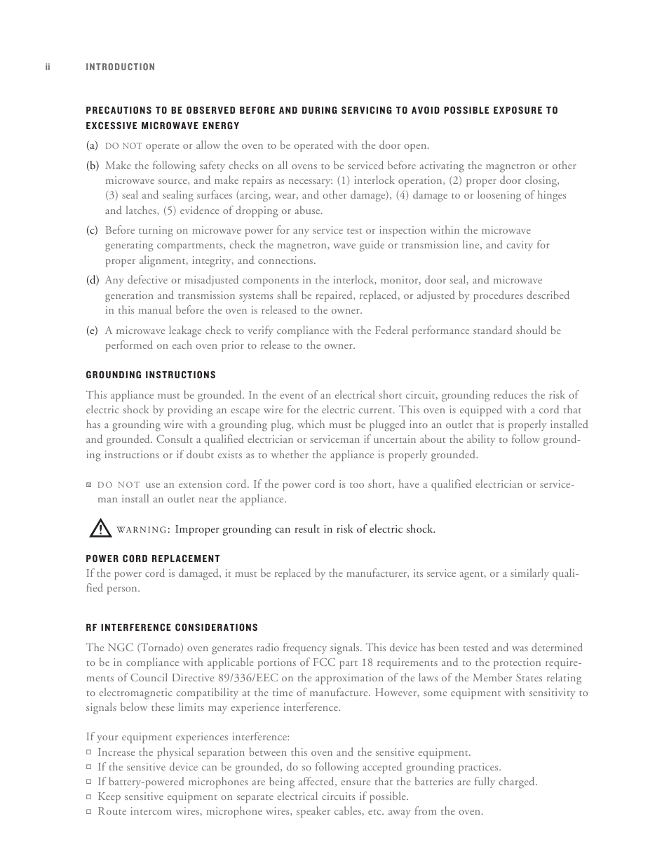 TurboChef Technologies TurboChef User Manual | Page 8 / 94