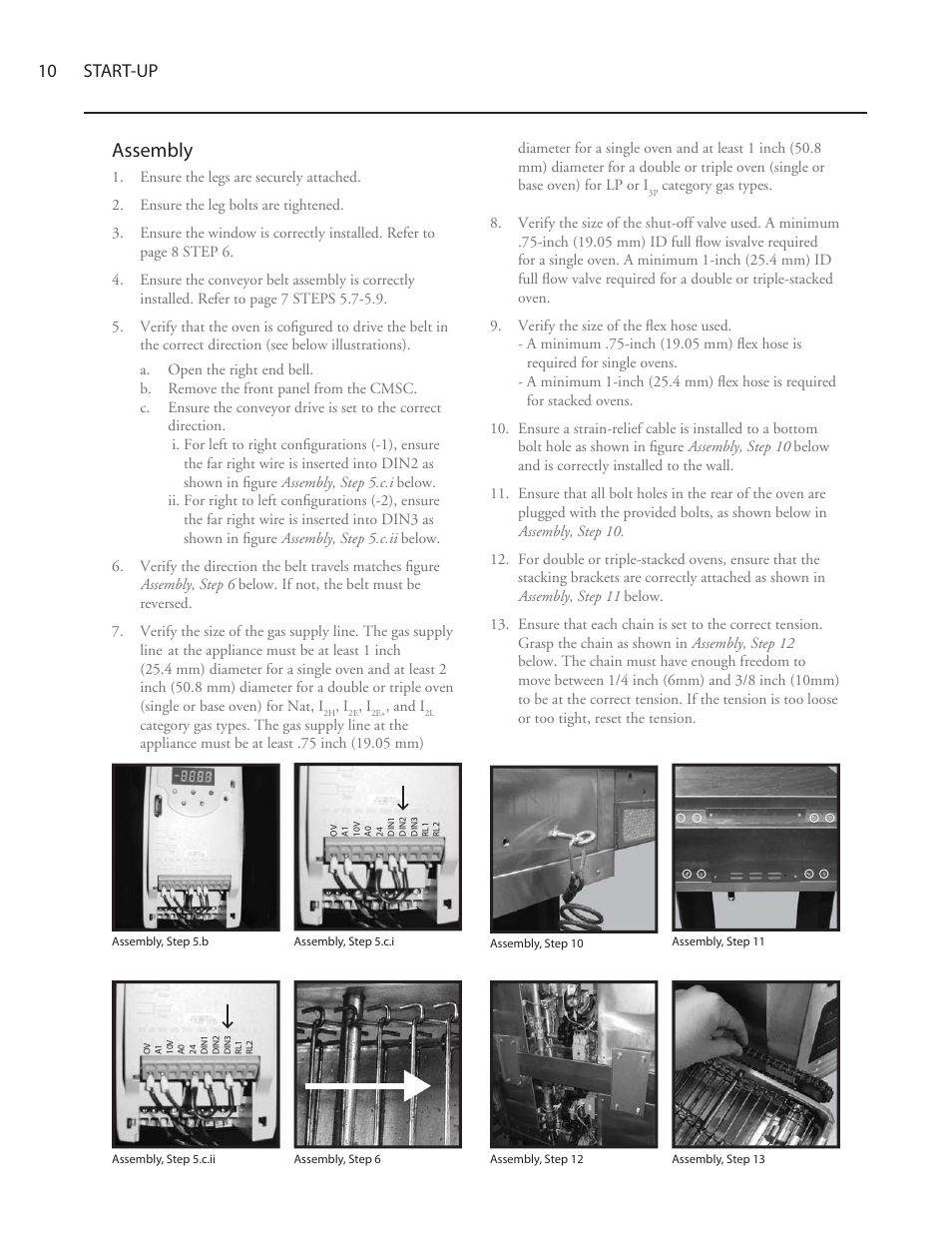 Assembly, Start-up | TurboChef Technologies 3240 User Manual | Page 14 / 22