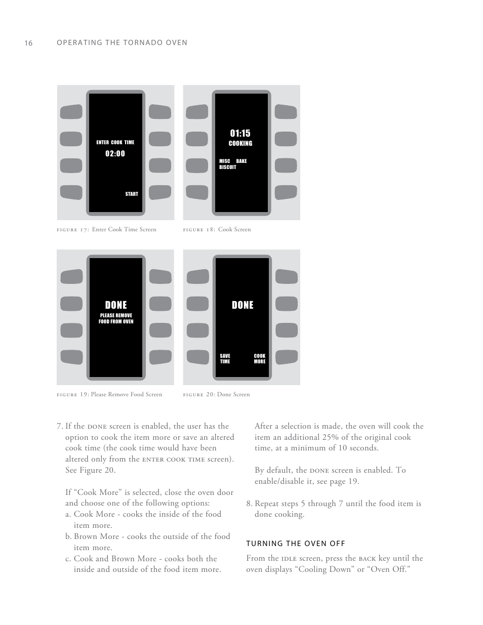 Done | TurboChef Technologies Rapid Cook Oven Tornado User Manual | Page 24 / 44