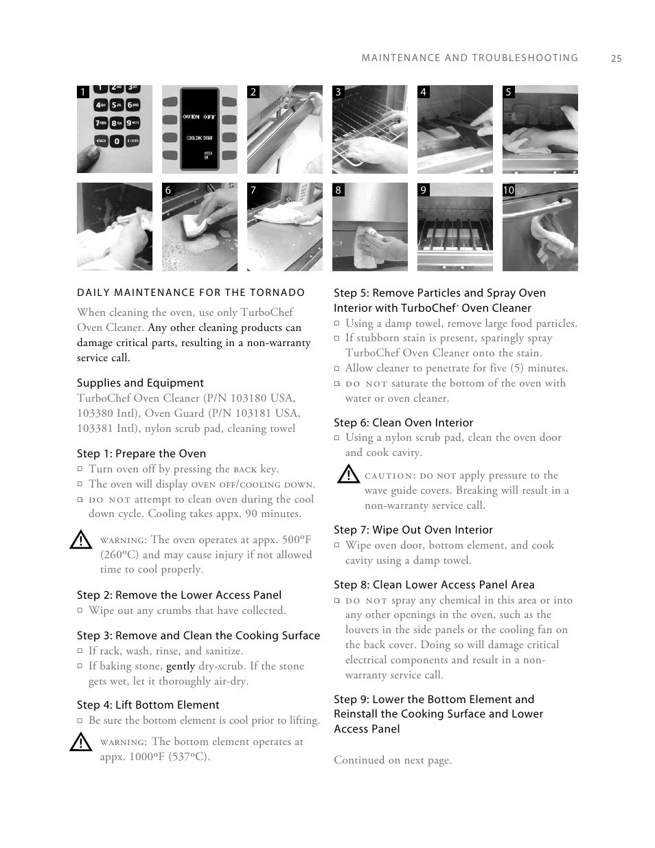 TurboChef Technologies Rapid Cook Oven Tornado User Manual | Page 33 / 44