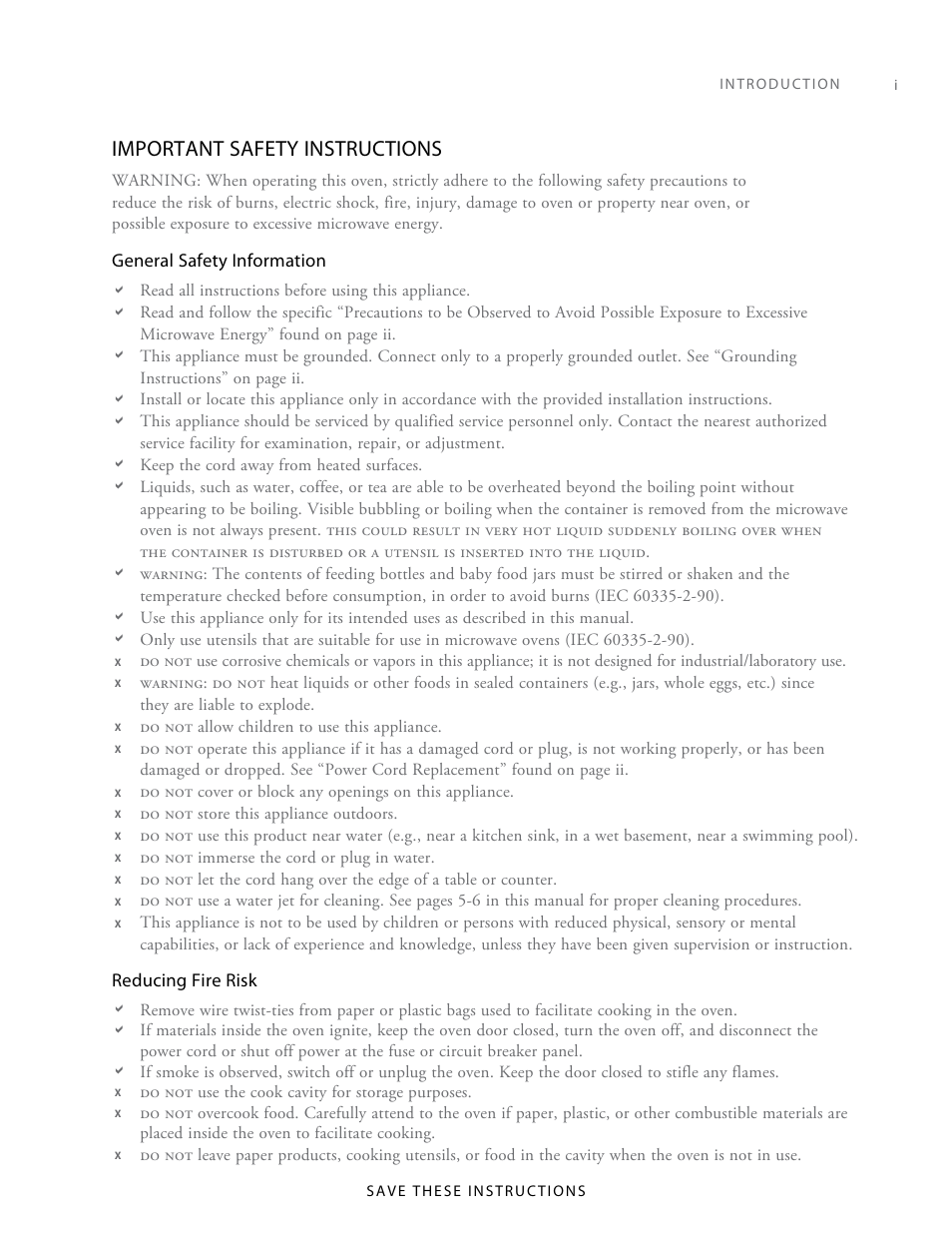 Important safety instructions | TurboChef Technologies Rapid Cook Oven Tornado User Manual | Page 7 / 44