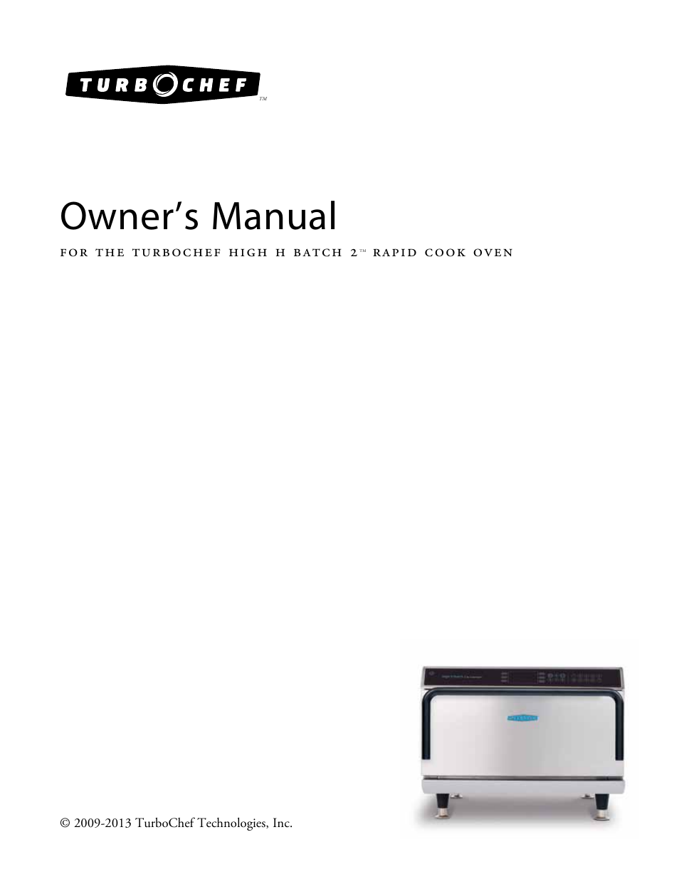 TurboChef Technologies High h Batch 2 User Manual | 36 pages