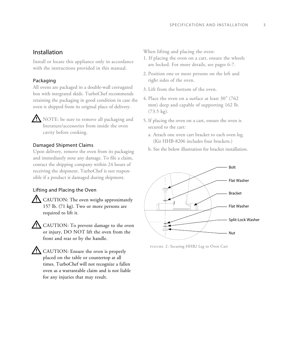 Installation | TurboChef Technologies High h Batch 2 User Manual | Page 11 / 36