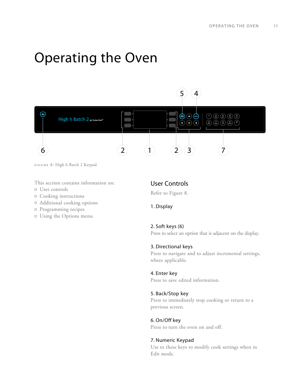 Operating the oven | TurboChef Technologies High h Batch 2 User Manual | Page 19 / 36