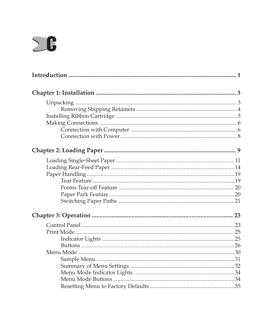 Ontents | Oki 390 User Manual | Page 5 / 131