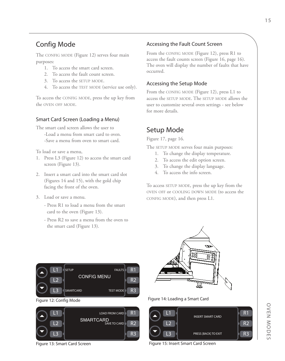 Config mode, Setup mode | TurboChef Technologies 2020 User Manual | Page 31 / 76