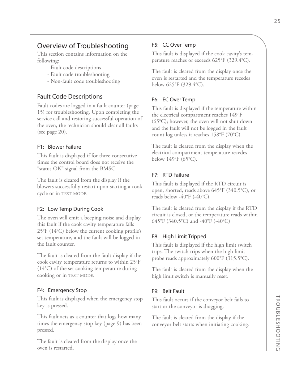 Overview of troubleshooting | TurboChef Technologies 2020 User Manual | Page 45 / 76