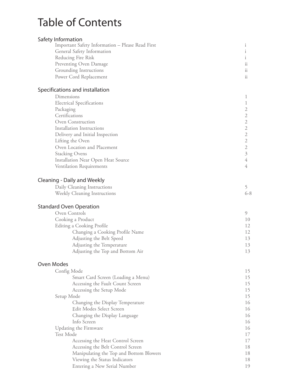 TurboChef Technologies 2020 User Manual | Page 5 / 76