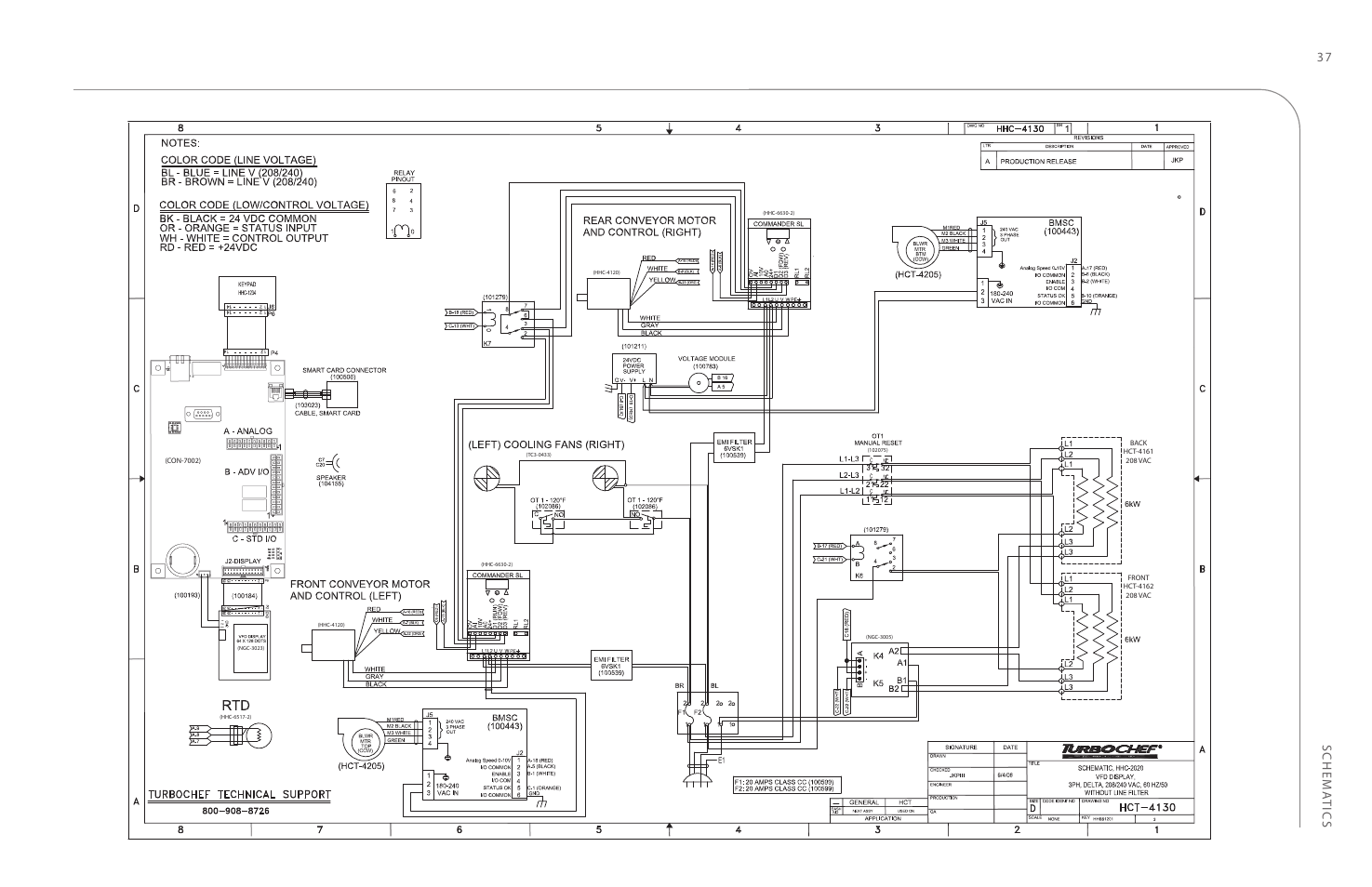 Schem a tics 3 7 | TurboChef Technologies 2020 User Manual | Page 59 / 76