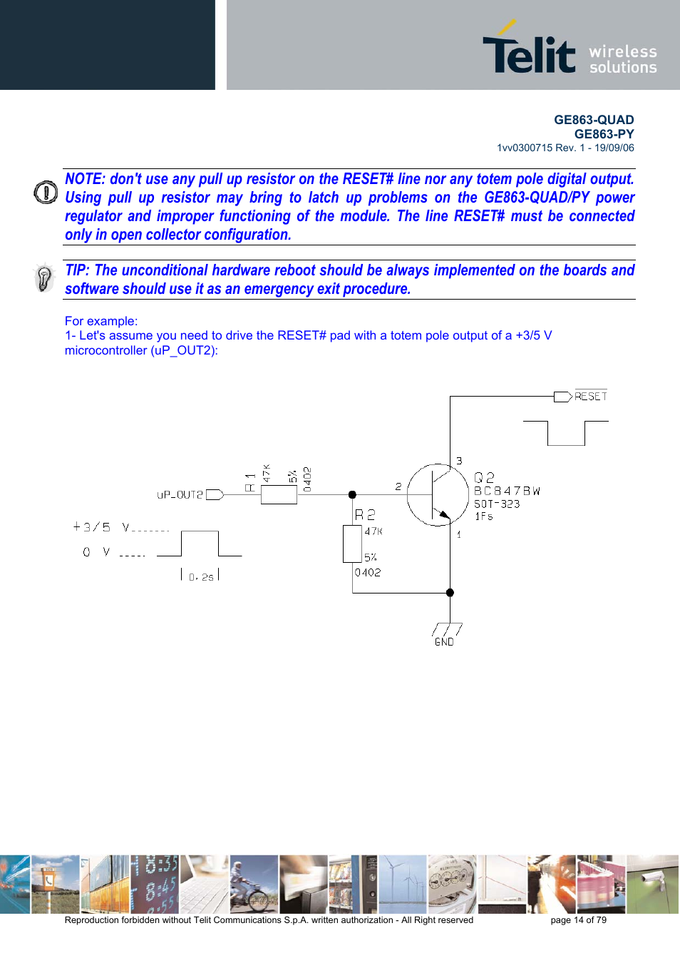 Telit Wireless Solutions GE863-QUAD User Manual | Page 14 / 79