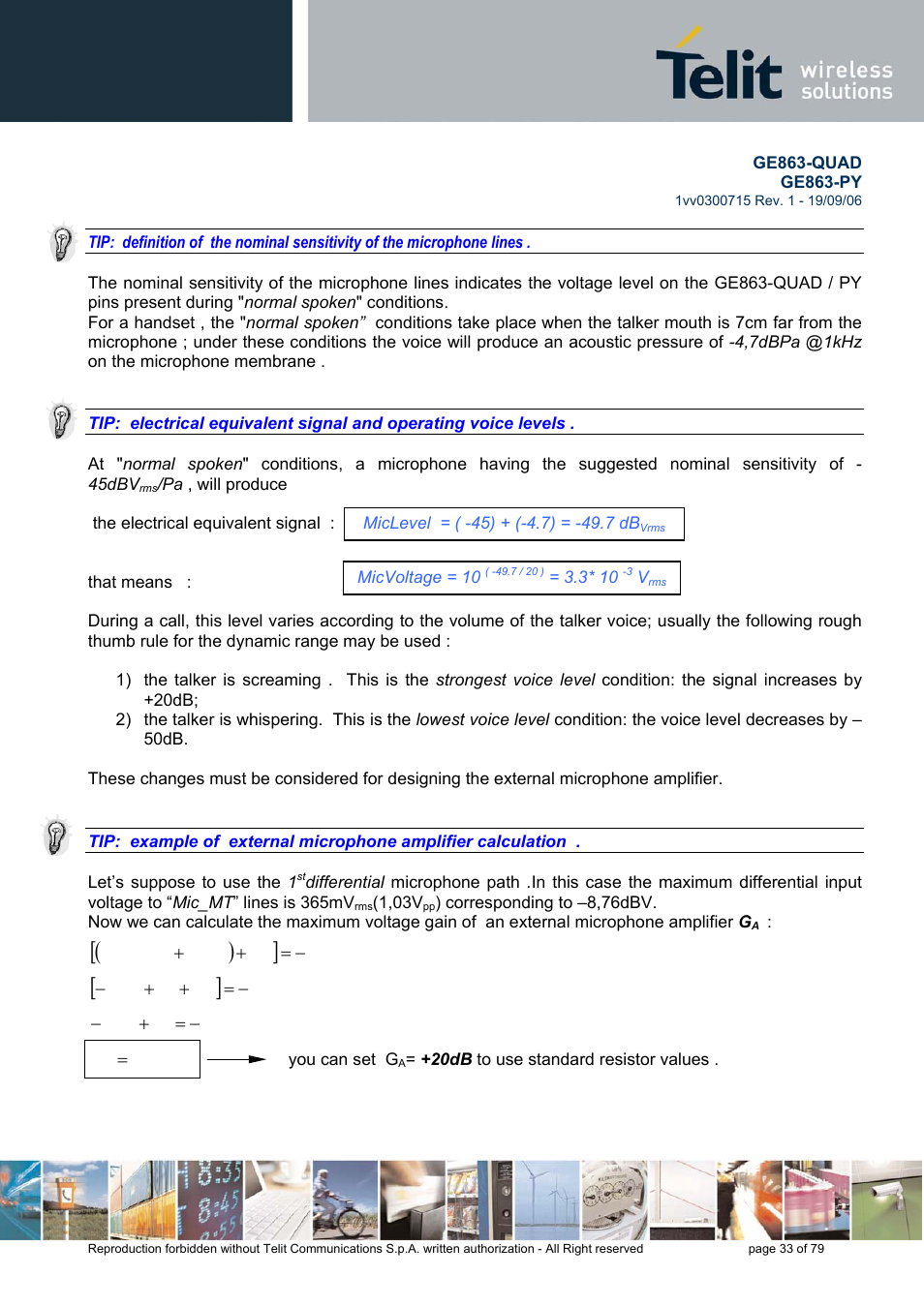 Telit Wireless Solutions GE863-QUAD User Manual | Page 33 / 79