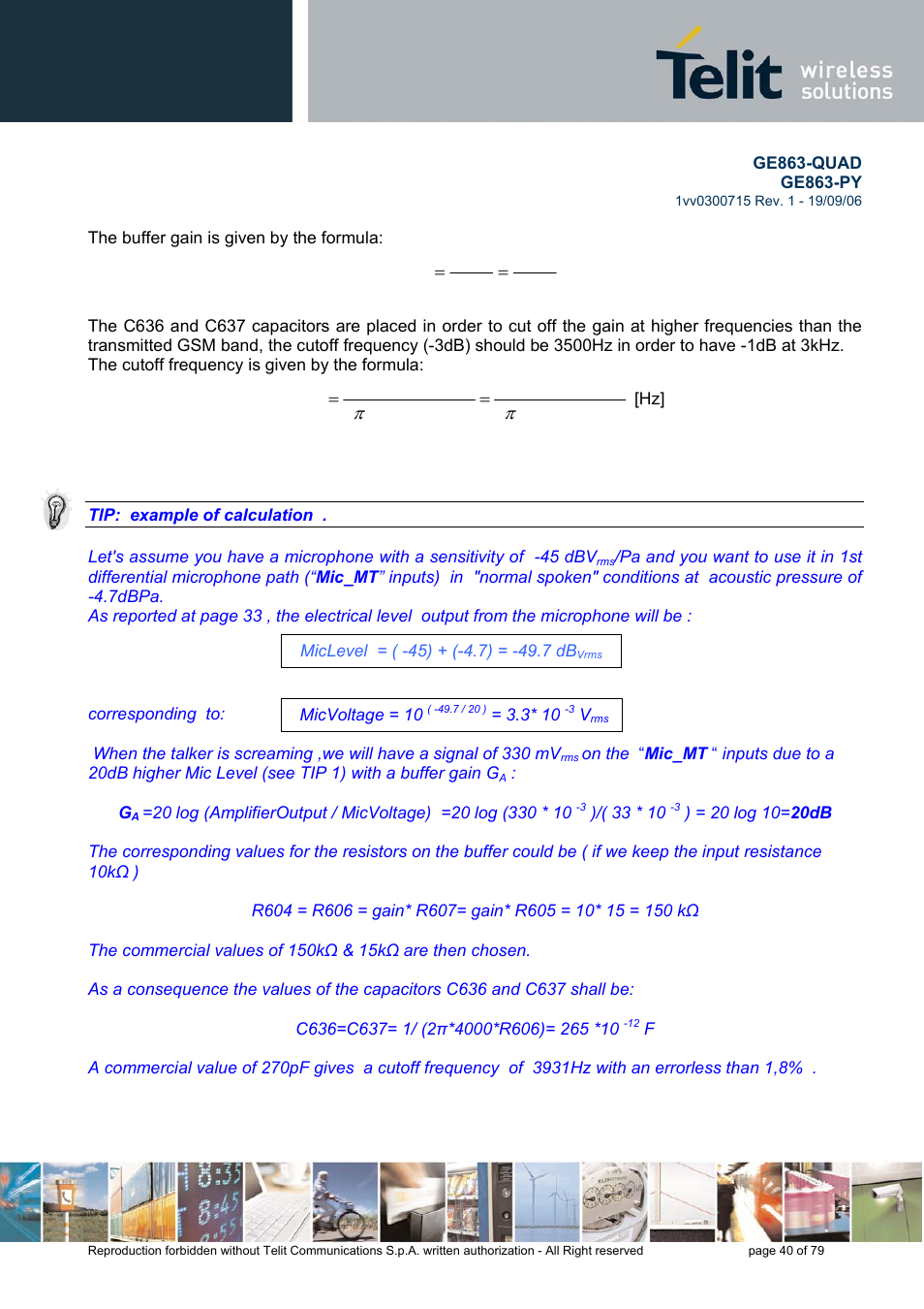 Telit Wireless Solutions GE863-QUAD User Manual | Page 40 / 79