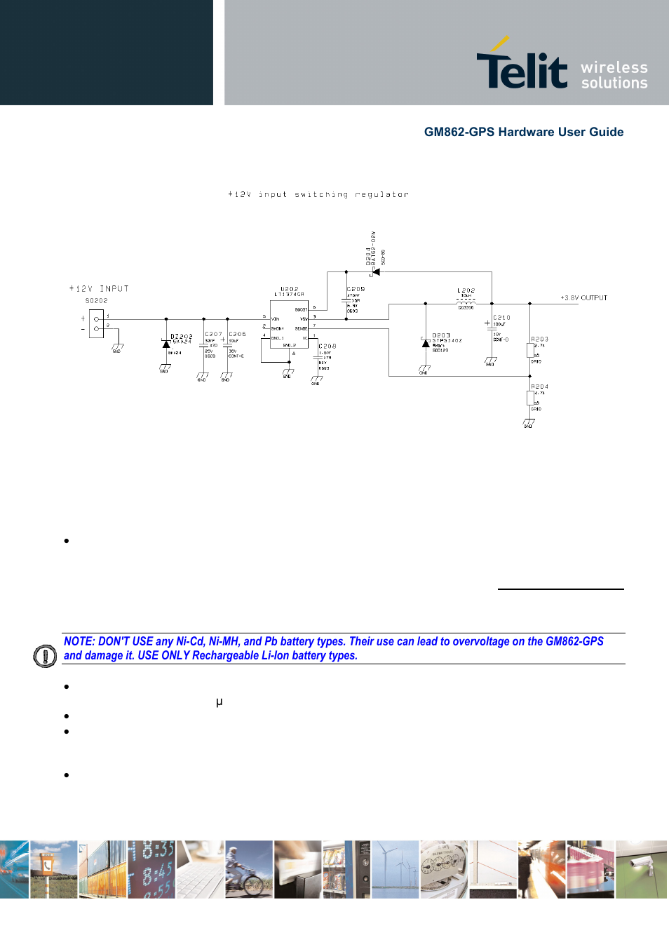 3 battery source power supply design guidelines | Telit Wireless Solutions GM862-GPS User Manual | Page 14 / 55