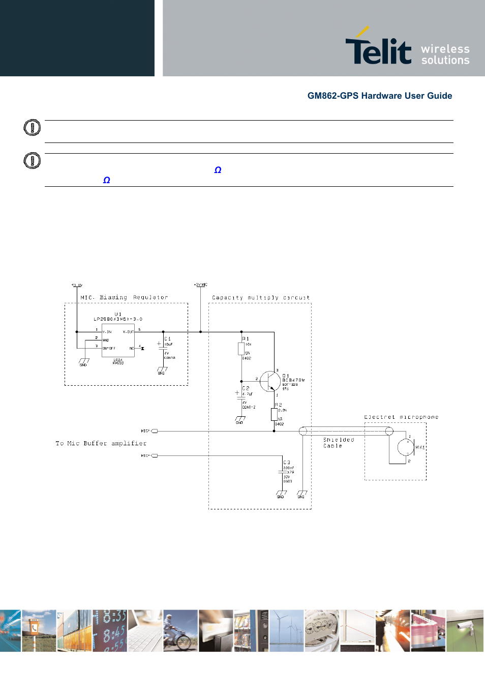 2 unbalanced microphone biasing | Telit Wireless Solutions GM862-GPS User Manual | Page 32 / 55