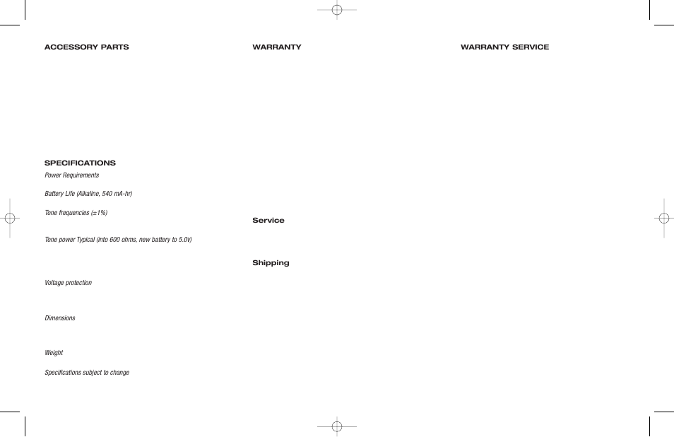 Test-Um TG200 User Manual | Page 4 / 4