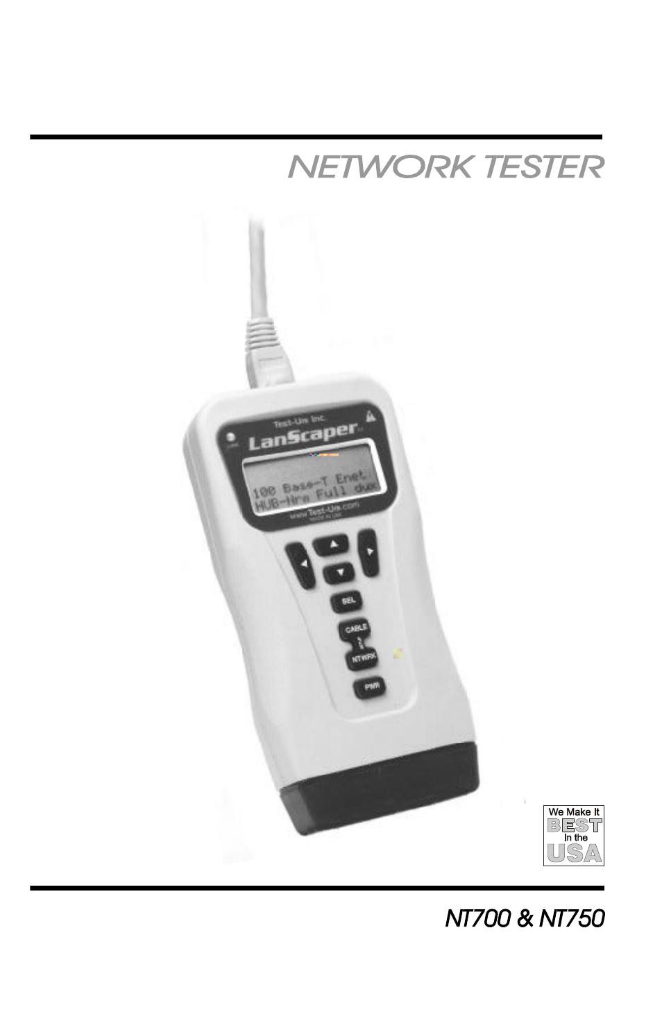 Test-Um NT750 User Manual | 24 pages