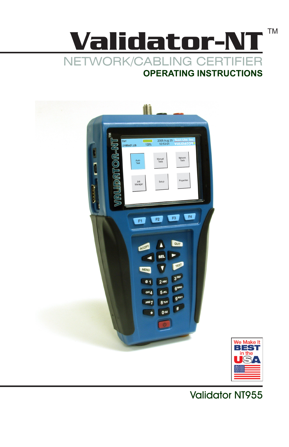 Test-Um VALIDATOR-NT NT955 User Manual | 97 pages
