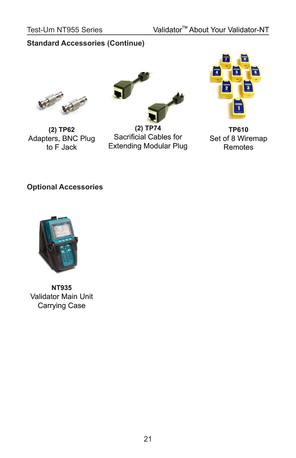 Test-Um VALIDATOR-NT NT955 User Manual | Page 22 / 97