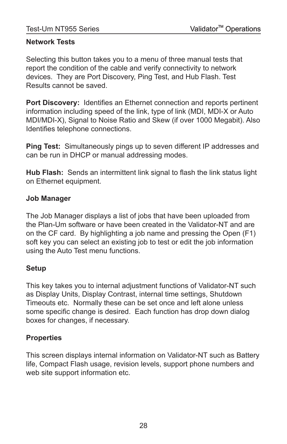 Test-Um VALIDATOR-NT NT955 User Manual | Page 29 / 97