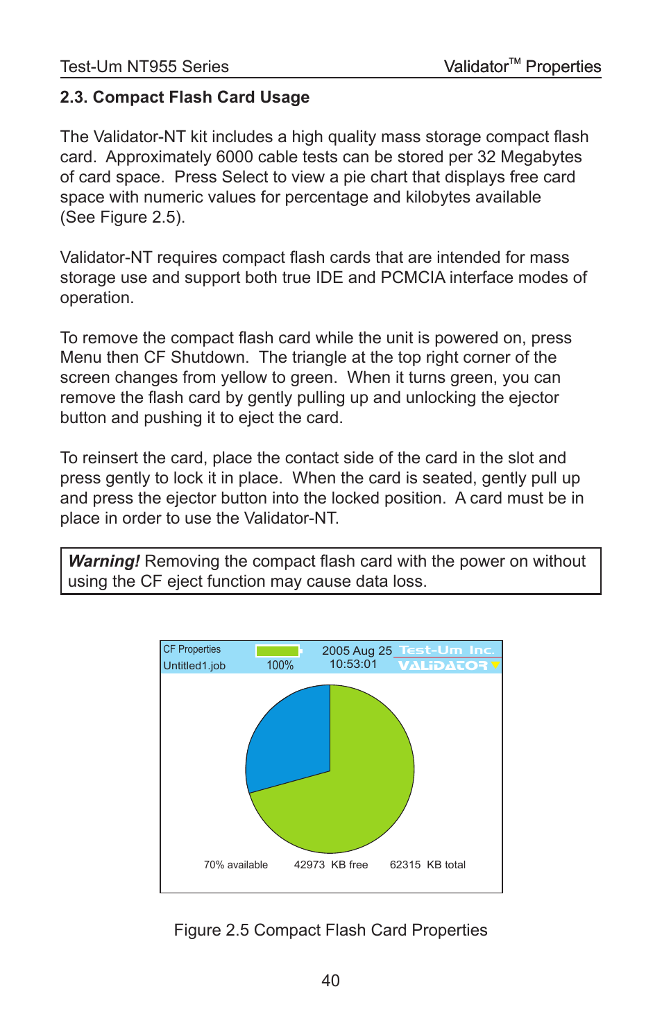 Test-Um VALIDATOR-NT NT955 User Manual | Page 41 / 97